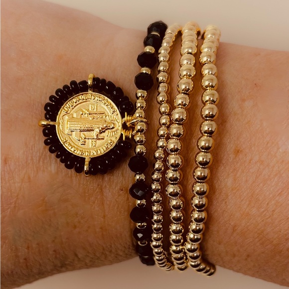 Gold Plated 18k HANDMADE Bracelets, choose one color - Picture 2 of 5